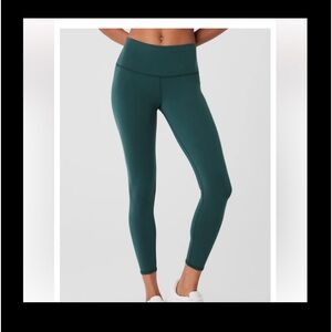 Alo yoga Small  leggings only midnight green